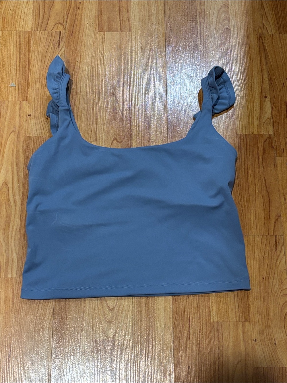 Blogilates Blue Ruffle Top - Picture 2 of 6